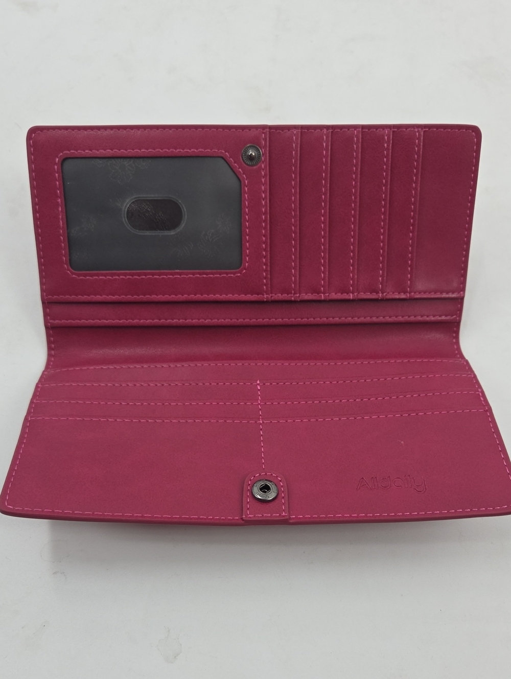 Slim RFID blocking Wallet in Raspberry Pink - Picture 9 of 16